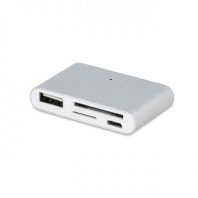 Други USB кабели Card Reader USB HUB - Type C Smart OTG HUB за смартфони/таблети и MAC Book сив